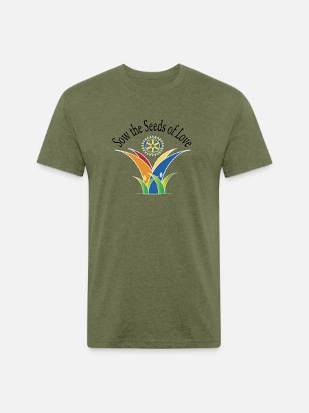 Sow the seeds of love - Unisex Poly/Cotton T-Shirt - heather military green