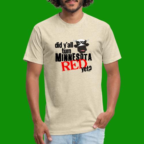 Turn Minnesota Red - Men’s Fitted Poly/Cotton T-Shirt