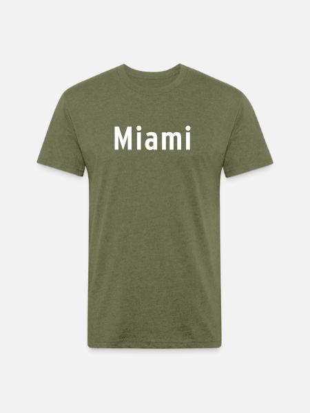 Miami - Unisex Poly/Cotton T-Shirt - heather military green