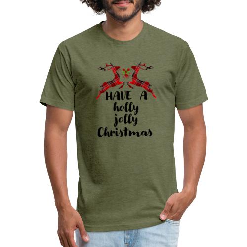 Holly Jolly Christmas - Men’s Fitted Poly/Cotton T-Shirt