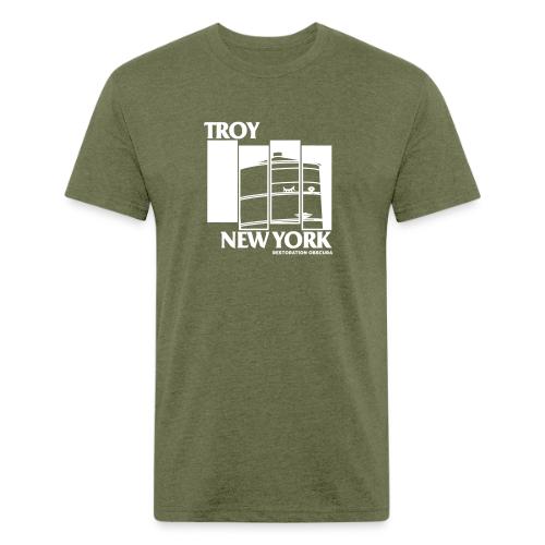 RO Troy, New York Flag Logo - Unisex Poly/Cotton T-Shirt