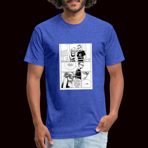 OD comic strip logo - Fitted Cotton/Poly T-Shirt by Next Level