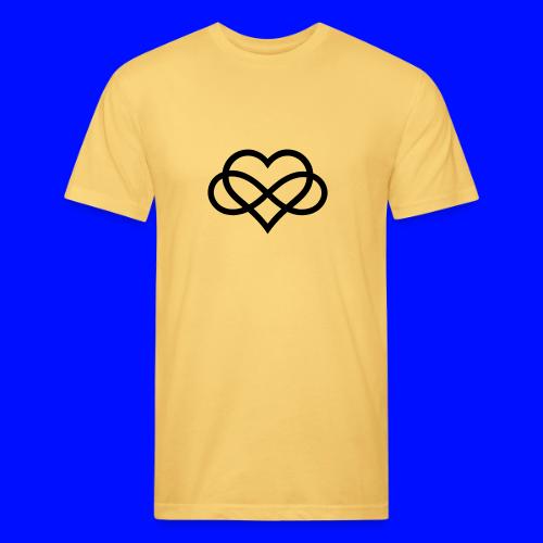 Infinity Heart (black) - Unisex Poly/Cotton T-Shirt