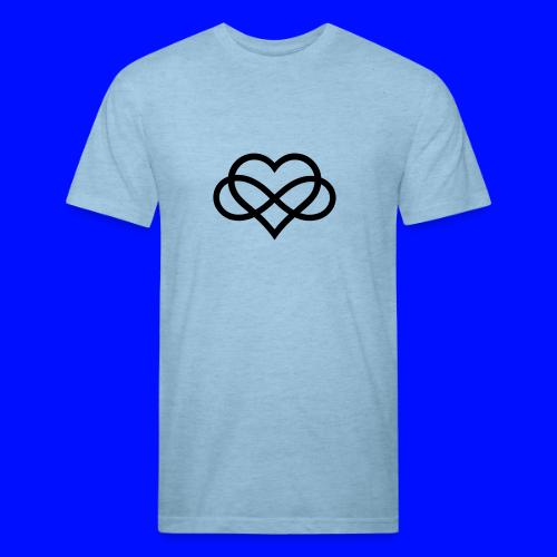 Infinity Heart (black) - Unisex Poly/Cotton T-Shirt