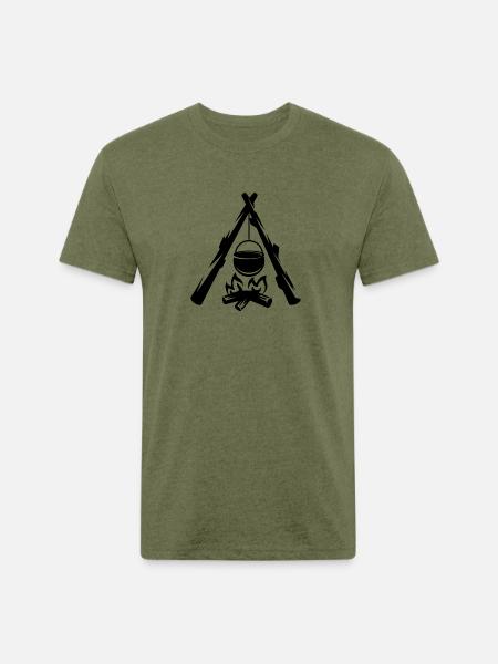 Bonfire - Unisex Poly/Cotton T-Shirt - heather military green