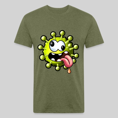 Crazy Virus - Men’s Fitted Poly/Cotton T-Shirt
