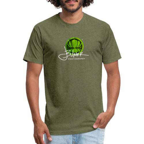 John Bulmer Photography Original Leaf Lotus Logo - Men’s Fitted Poly/Cotton T-Shirt