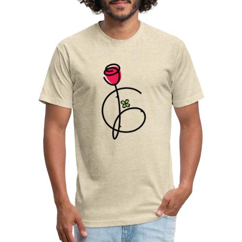 Love and Luck For My Rose - Men’s Fitted Poly/Cotton T-Shirt