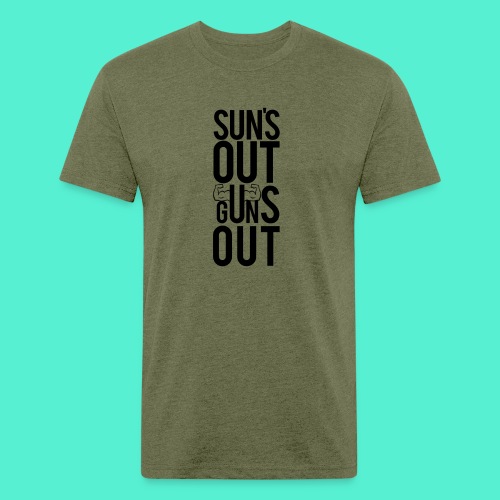Suns Out Gym Motivation - Men’s Fitted Poly/Cotton T-Shirt