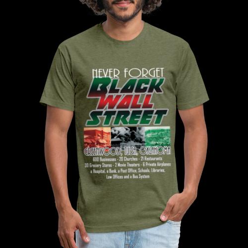 Black Wall Street draft (A variant) - Fitted Cotton/Poly T-Shirt by Next Level