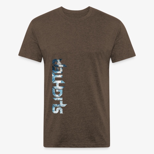Slighter Blue Ice Logo - Fitted Cotton/Poly T-Shirt by Next Level
