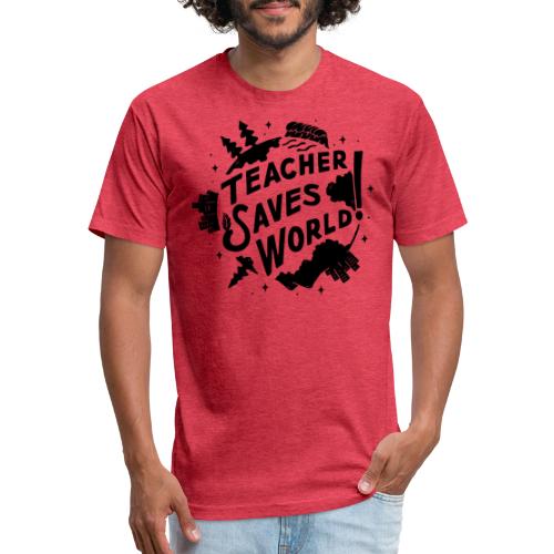 TSW! Retro World Design - Fitted Cotton/Poly T-Shirt by Next Level