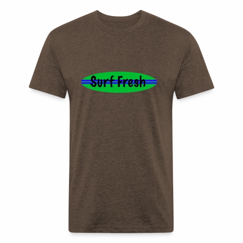 surf fresh - Fitted Cotton/Poly T-Shirt by Next Level