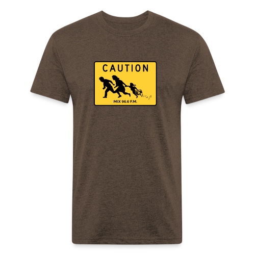 CAUTION SIGN - Fitted Cotton/Poly T-Shirt by Next Level