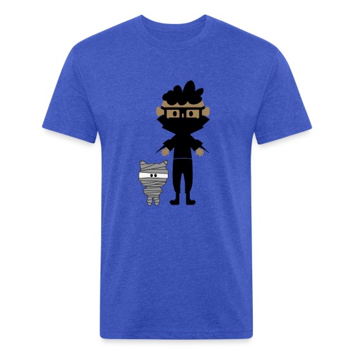 Silly Ninja Boy and His Mummy - Fitted Cotton/Poly T-Shirt by Next Level