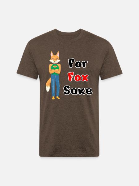 For Fox Sake - Unisex Poly/Cotton T-Shirt - heather espresso