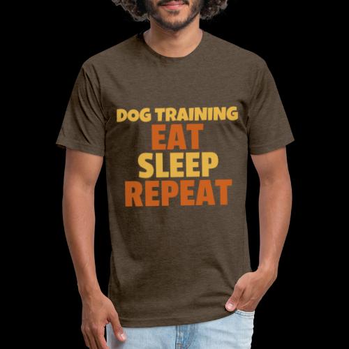 Dog Training: Eat, Sleep, Repeat - Men’s Fitted Poly/Cotton T-Shirt