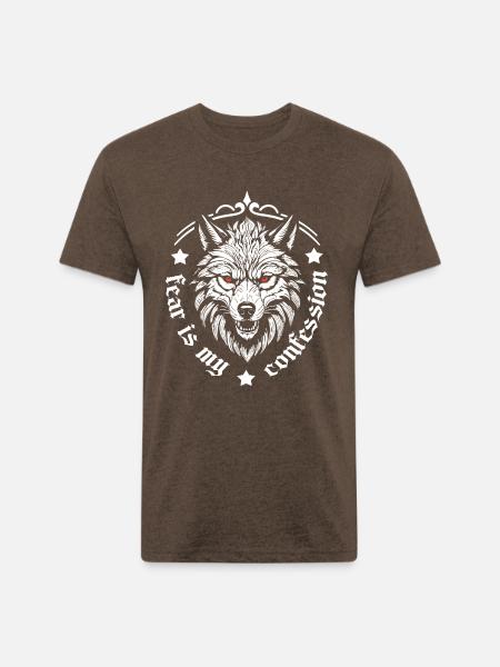 Fear - Unisex Poly/Cotton T-Shirt - heather espresso