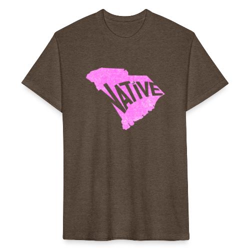 South Carolina Native_Pink - Fitted Cotton/Poly T-Shirt by Next Level