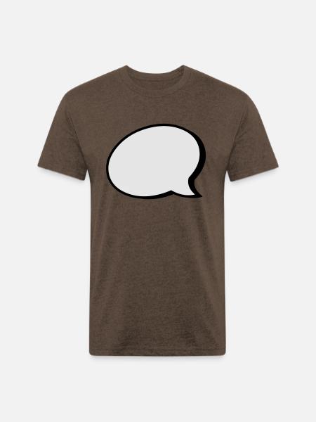 speech bubble - Unisex Poly/Cotton T-Shirt - heather espresso