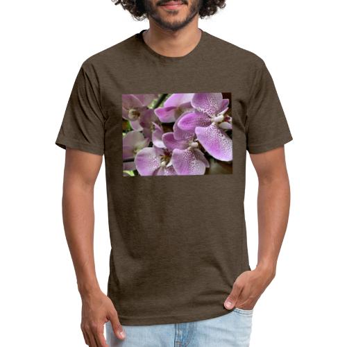 Purple Flower Beauties - Men’s Fitted Poly/Cotton T-Shirt