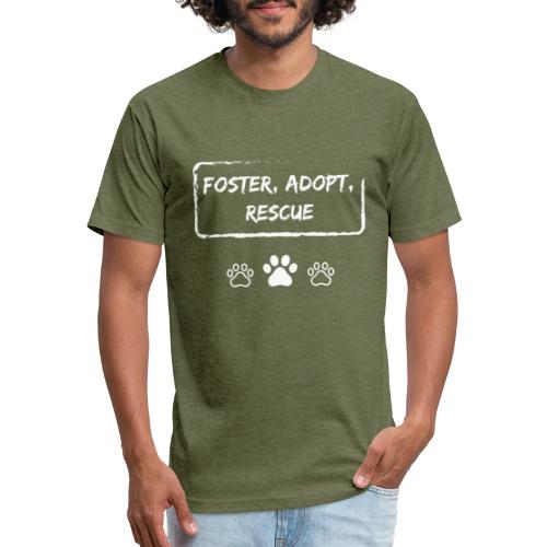 Foster, Adopt, Rescue - Men’s Fitted Poly/Cotton T-Shirt