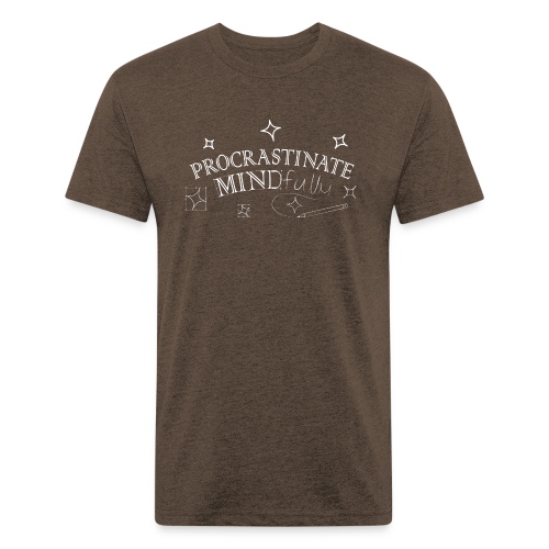 Procrastinate Mindfully - Men’s Fitted Poly/Cotton T-Shirt