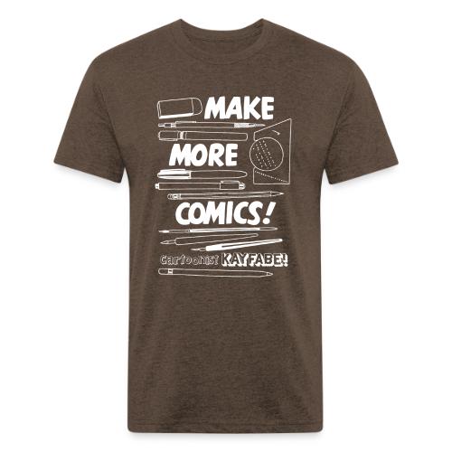 Make More Comics! (white ink) - Unisex Poly/Cotton T-Shirt