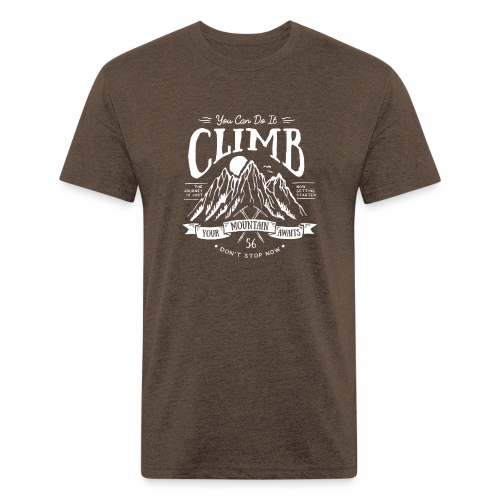 You can do it climb Your mountain awaits - Men’s Fitted Poly/Cotton T-Shirt