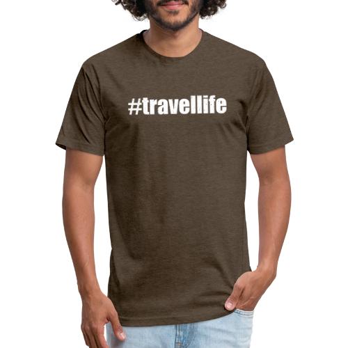 #TRAVELLIFE 0002 - Men’s Fitted Poly/Cotton T-Shirt