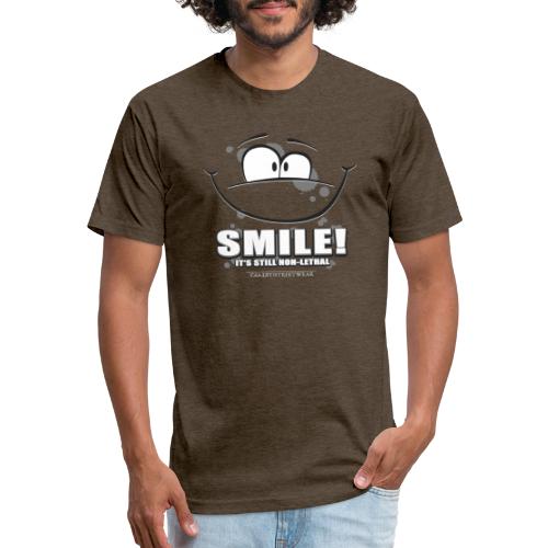 Smile - it's still non-lethal - Men’s Fitted Poly/Cotton T-Shirt
