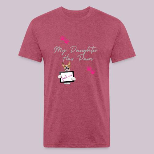 my daughter has paws - Men’s Fitted Poly/Cotton T-Shirt