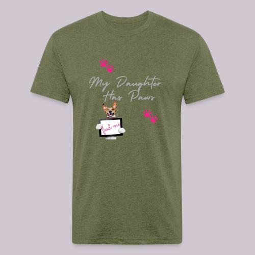 my daughter has paws - Men’s Fitted Poly/Cotton T-Shirt