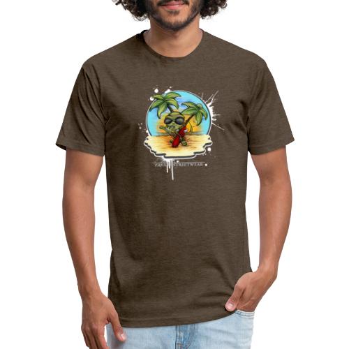 let's have a safe surf home - Men’s Fitted Poly/Cotton T-Shirt