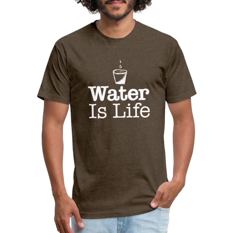 water Is Life W - Fitted Cotton/Poly T-Shirt by Next Level