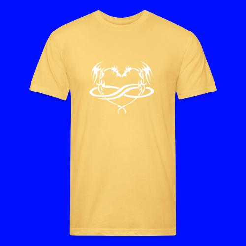 Polydragon (white) - Unisex Poly/Cotton T-Shirt