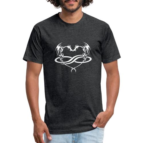 Polydragon (white) - Unisex Poly/Cotton T-Shirt