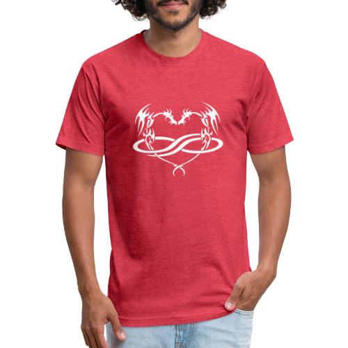 Polydragon (white) - Unisex Poly/Cotton T-Shirt