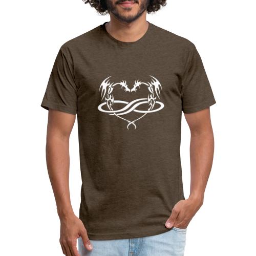 Polydragon (white) - Unisex Poly/Cotton T-Shirt