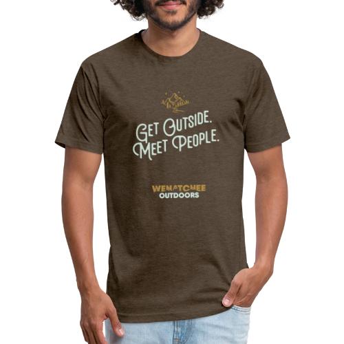 Get Outside. Meet People. 2-Tone, Alternate - Unisex Poly/Cotton T-Shirt
