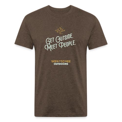 Get Outside. Meet People. 2-Tone, Alternate - Unisex Poly/Cotton T-Shirt