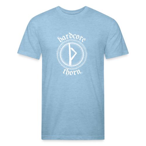Hardcore Thorn (white design) - Men’s Fitted Poly/Cotton T-Shirt