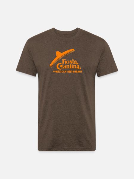 Fiesta Cantina Retro Tee - Unisex Poly/Cotton T-Shirt - heather espresso
