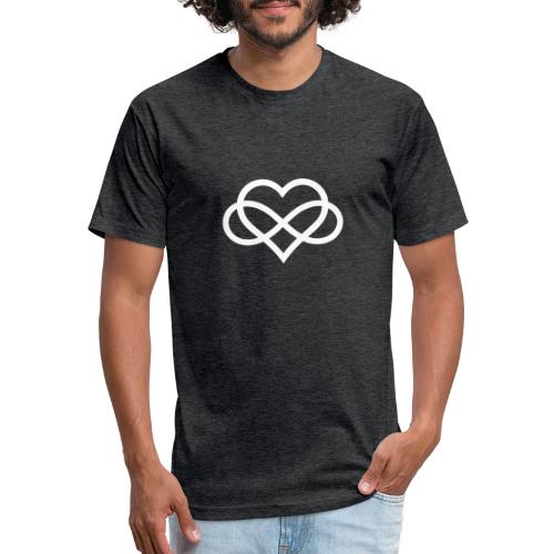 Infinity-Heart (white) - Men’s Fitted Poly/Cotton T-Shirt