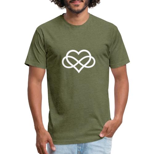 Infinity-Heart (white) - Unisex Poly/Cotton T-Shirt