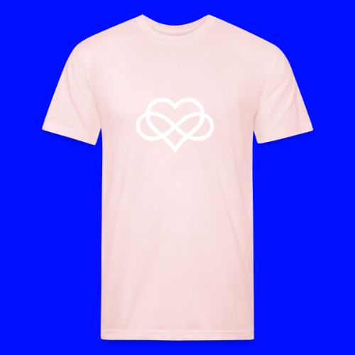 Infinity-Heart (white) - Men’s Fitted Poly/Cotton T-Shirt