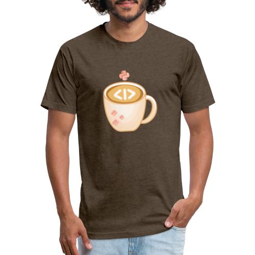 coding coffee - Men’s Fitted Poly/Cotton T-Shirt