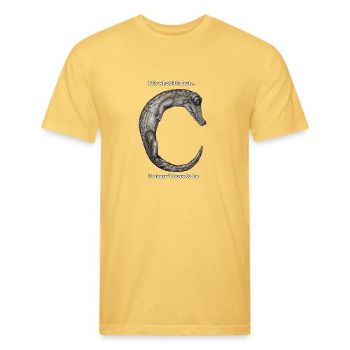 croc with text - Men’s Fitted Poly/Cotton T-Shirt