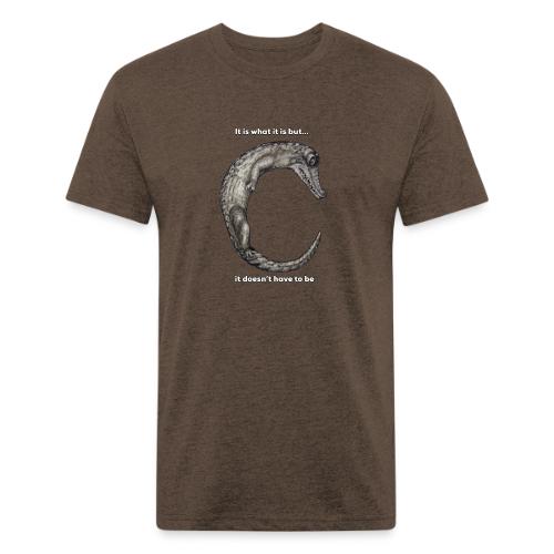 croc with text - Unisex Poly/Cotton T-Shirt