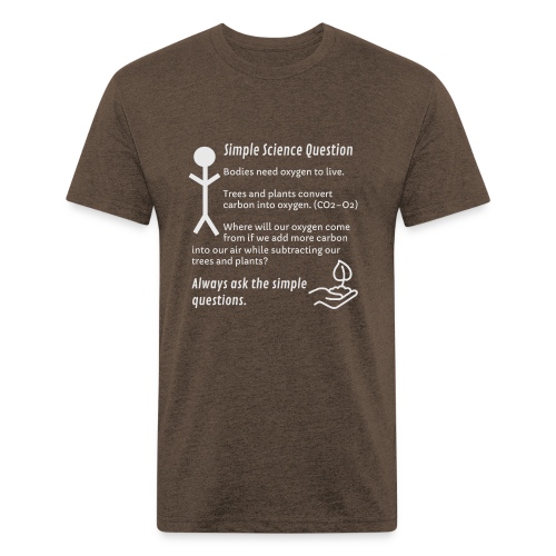 Ask Simple Questions - Men’s Fitted Poly/Cotton T-Shirt